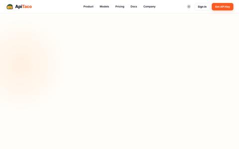 API Taco — One API for AI Models — screenshot