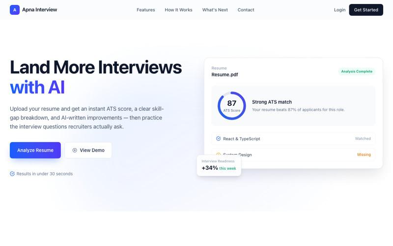Apna Interview — screenshot