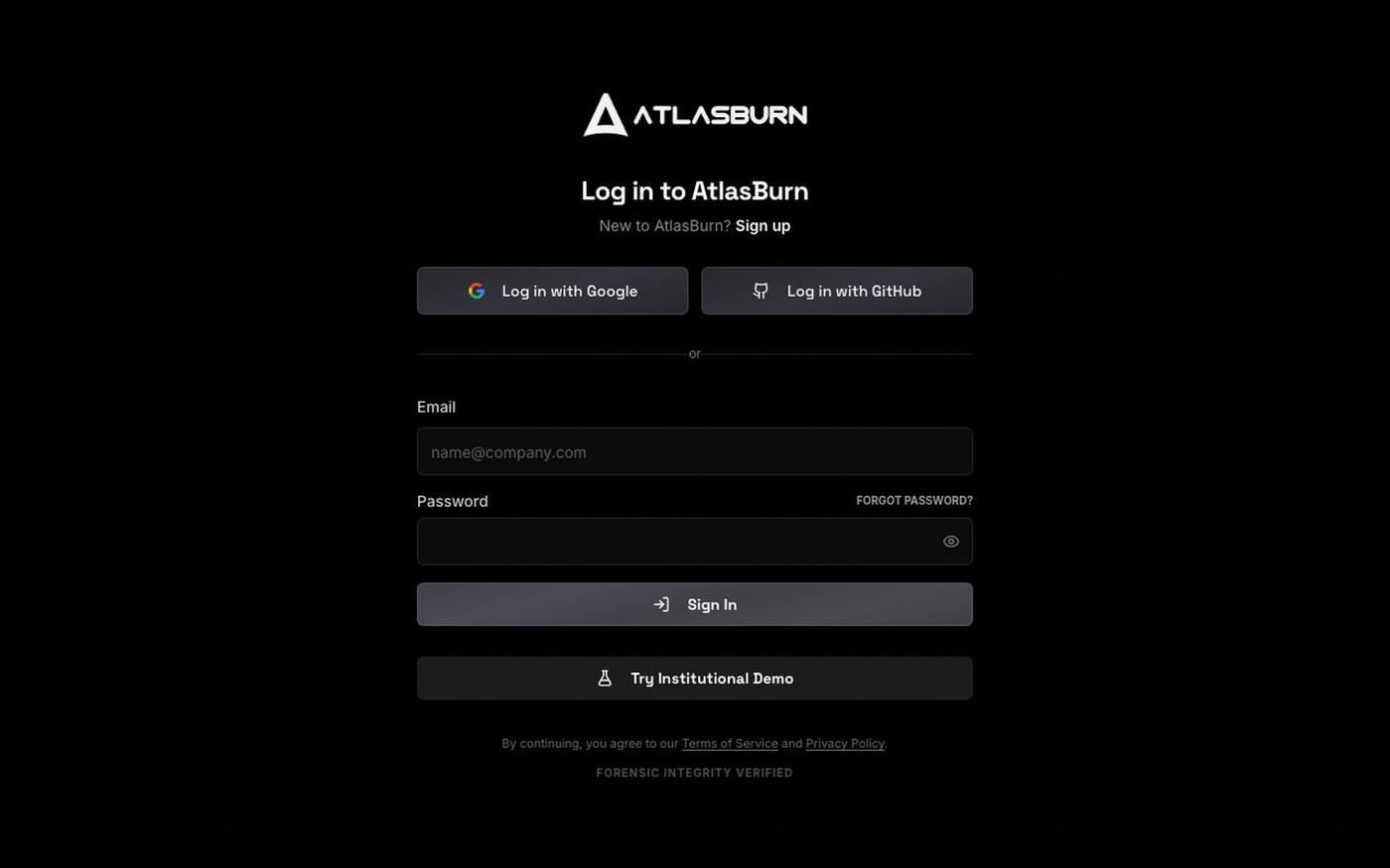 AtlasBurn | AI Capital Risk Engine — screenshot