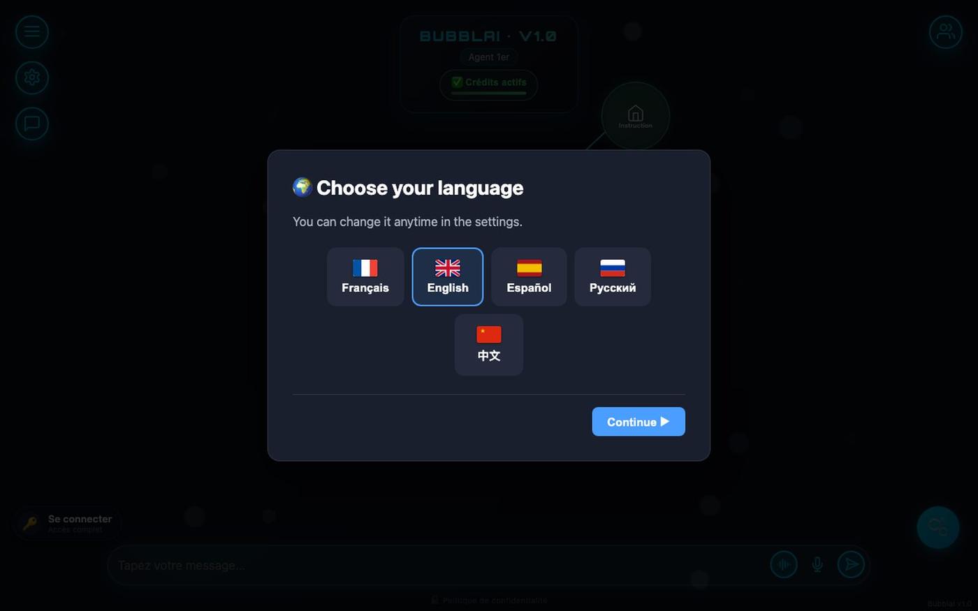 Bubblai v1.0 - Interface Principale — screenshot