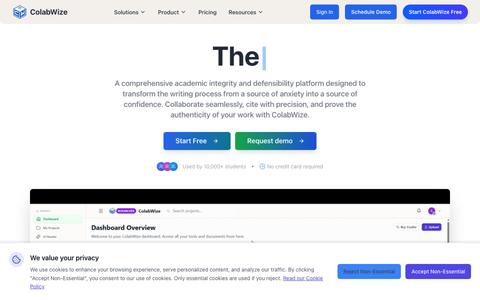 ColabWize – Academic Integrity & Collaboration Platform — screenshot