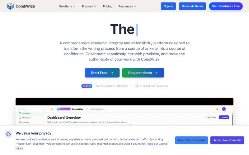 ColabWize – Academic Integrity & Collaboration Platform — screenshot