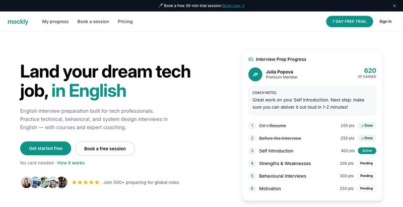 app-mocklyenglish — screenshot