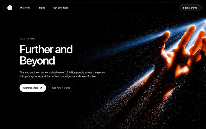 Lead Research & Enrichment Software | Outlio Lead Engine — screenshot
