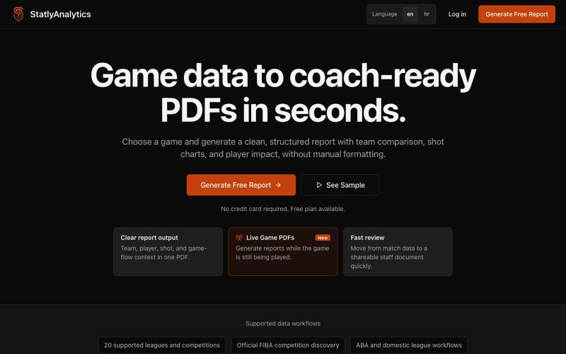 Statly Analytics — screenshot
