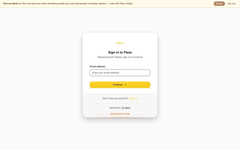 Flexx: texts your customers when you can't — screenshot