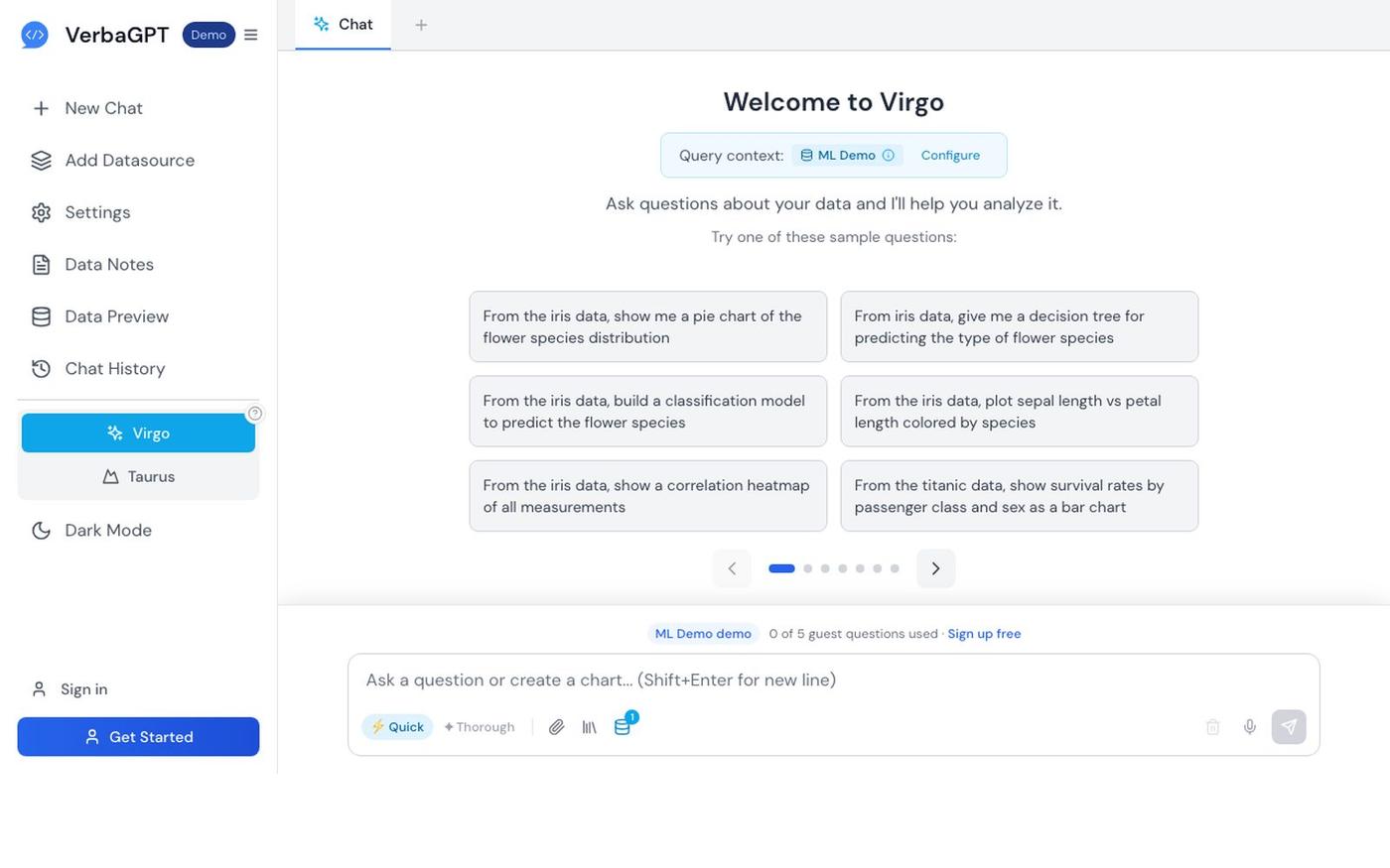VerbaGPT Online — screenshot