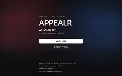 Appealr — Who stands out? — screenshot