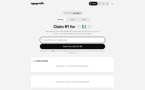 Appgratis — the ranking algorithm is a dollar amount — screenshot