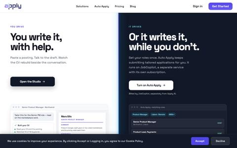 Apply AI | AI Resume Builder & Auto Apply to Jobs 24/7 — screenshot