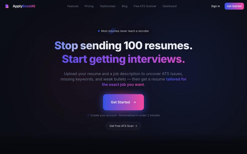 ApplyBoostAI – Land More Interviews — screenshot