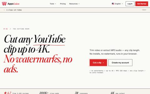 YouTube Downloader and Cutter — 4K, No Watermark | AppsGolem — screenshot