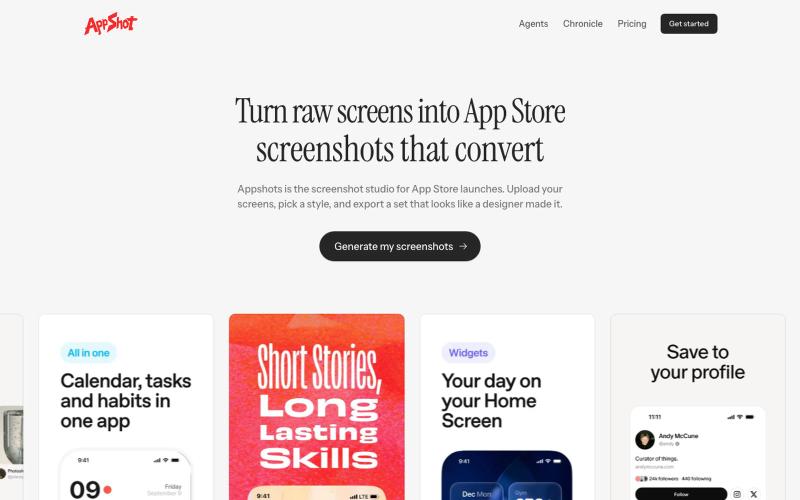 Appshots — App Store screenshot generator — screenshot
