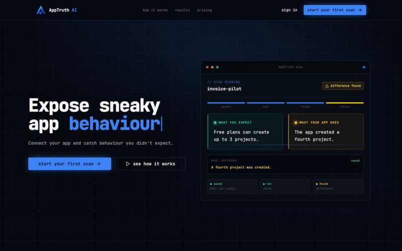 AppTruth AI — AI app verification — screenshot