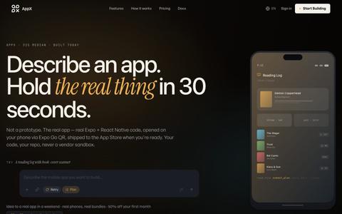 AppX - AI Mobile App Builder — screenshot