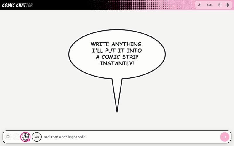 Comic Chatter: Comic Strip Maker That Draws What You Type — screenshot