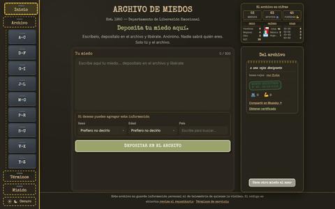 Archivo de Miedos — screenshot
