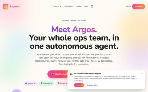 Argonix | Argos — Autonomous AI Agent for Monitoring, Security & FinOps — screenshot