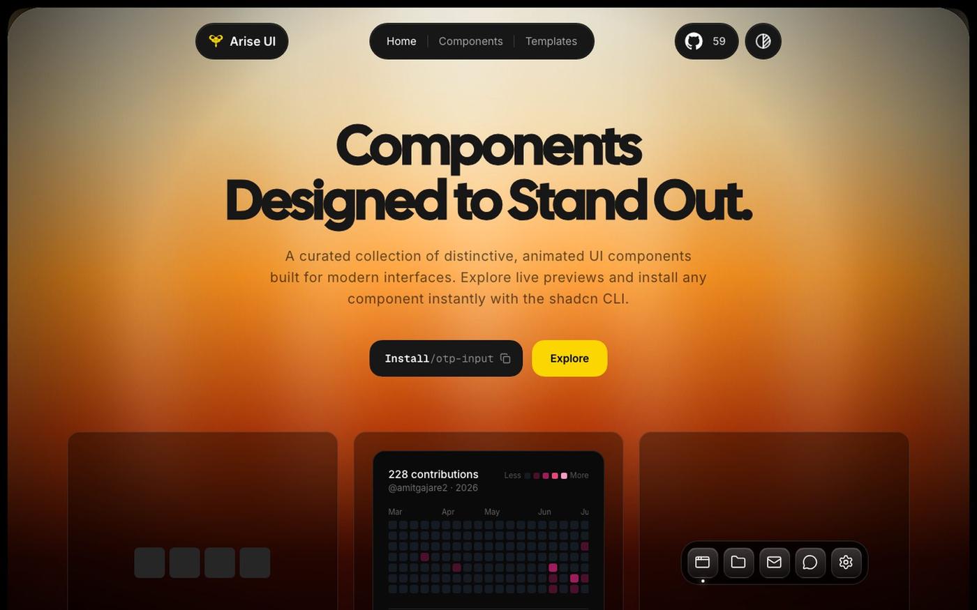 Arise UI — Best Animated React Components — screenshot