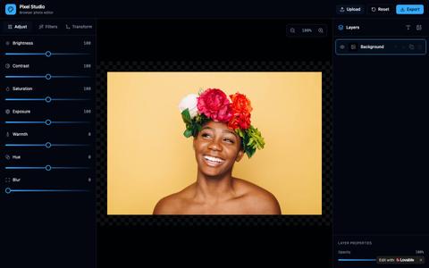 Pixel Studio — Online Photo Editor — screenshot