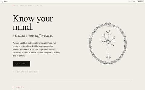 Axon — Personal Cognitive Self-Tracking — screenshot
