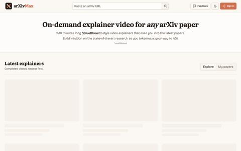 Explore | arXivMax — screenshot