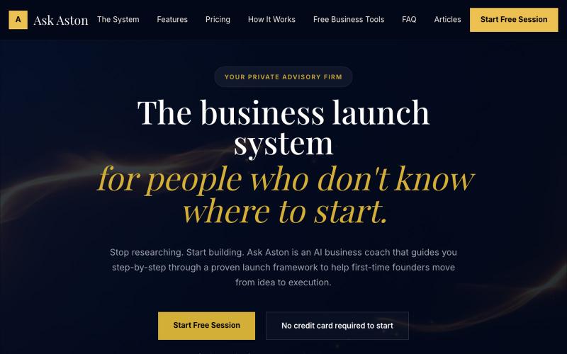 Ask Aston | From Business Idea to First Customer — screenshot