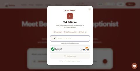 24/7 AI Virtual Receptionist for Canadian Small Businesses | Ask Benny — screenshot