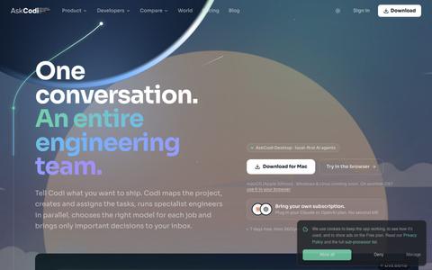 AskCodi - AI Coding Assistant, Multi-Model Chat & Developer Tools | AskCodi — screenshot