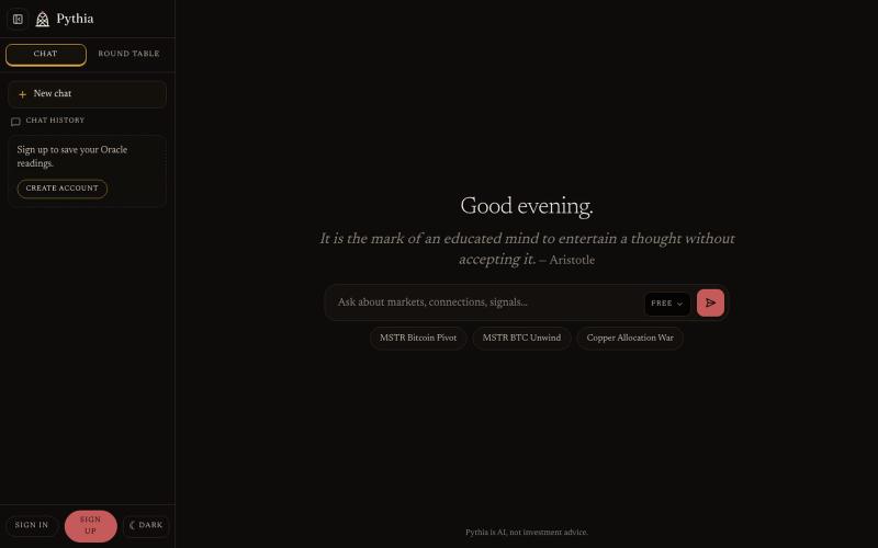 Pythia — Ask the Oracle — screenshot