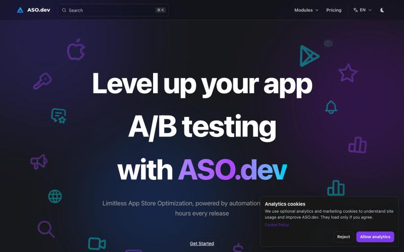 ASO.dev: The Ultimate App Store Optimization Tool for iOS — screenshot