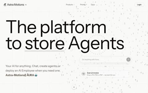 Astra Motions - Platform to Create — screenshot