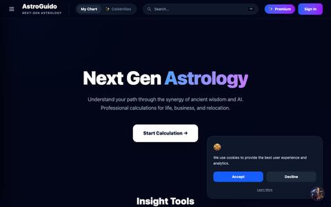 AstroGuido | AI Astrologer & Birth Chart Calculator — screenshot