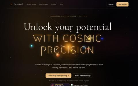 AstroScroll - AI Astrology & Tarot Readings — screenshot
