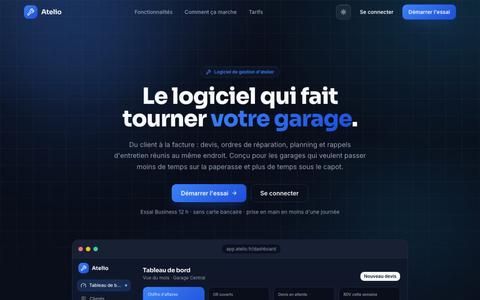 Atelio — Logiciel de gestion d'atelier — screenshot