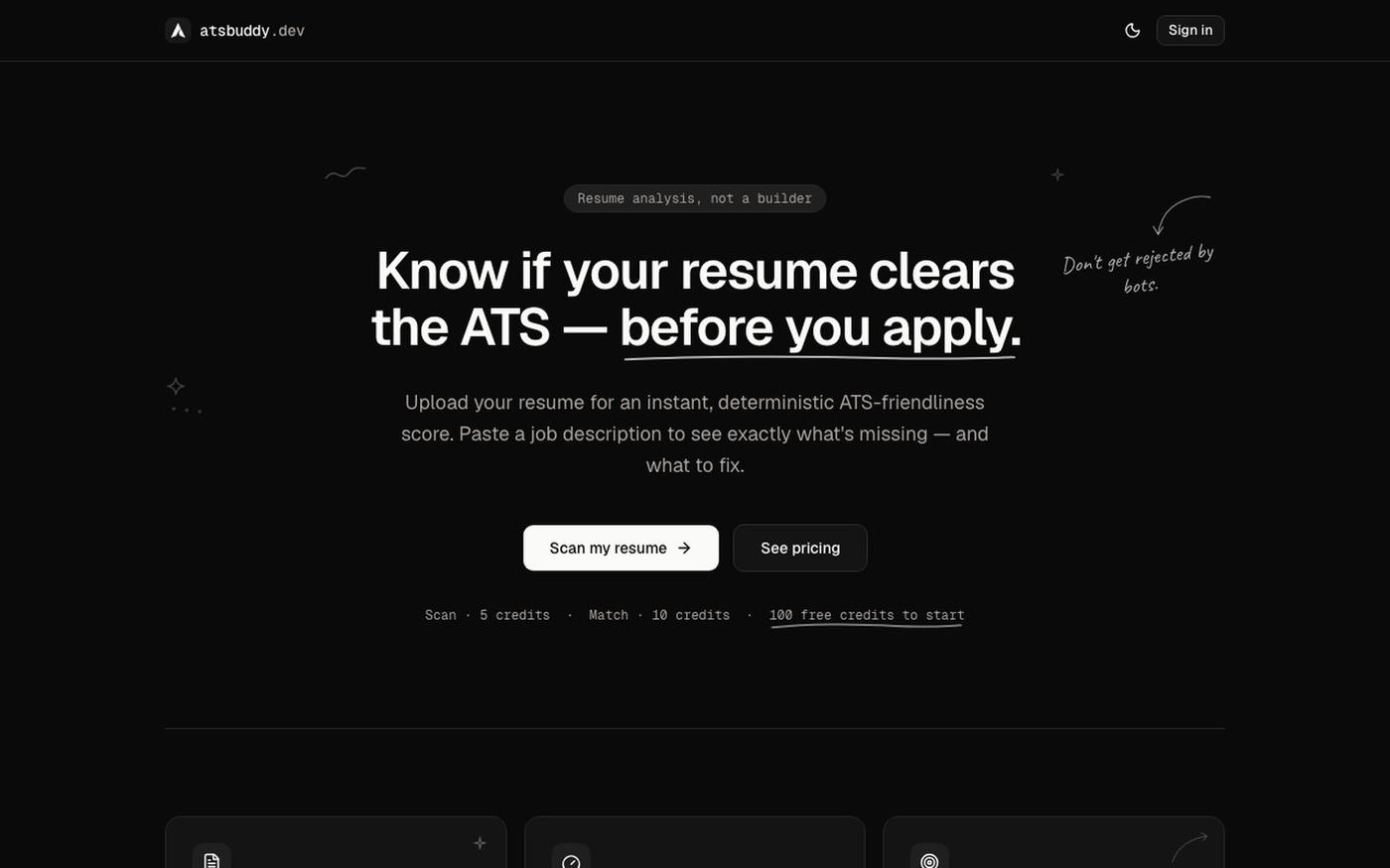 ATSBuddy — Instant ATS resume score & job-match analysis — screenshot