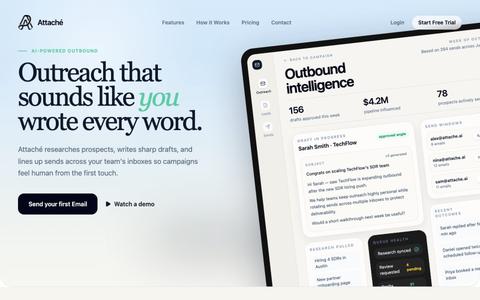 Attaché - Agentic Outreach — screenshot