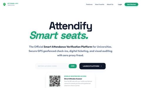 Attendify | Smart Attendance Verification Platform — screenshot