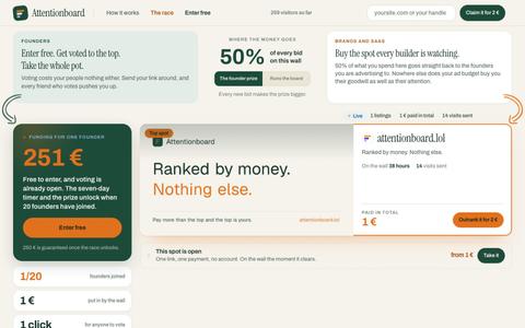 Attentionboard — screenshot