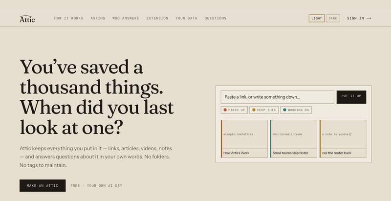 Attic — screenshot