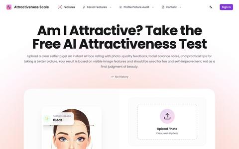 AI Attractiveness Test & Profile Photo Analyzer | Free Photo Feedback — screenshot
