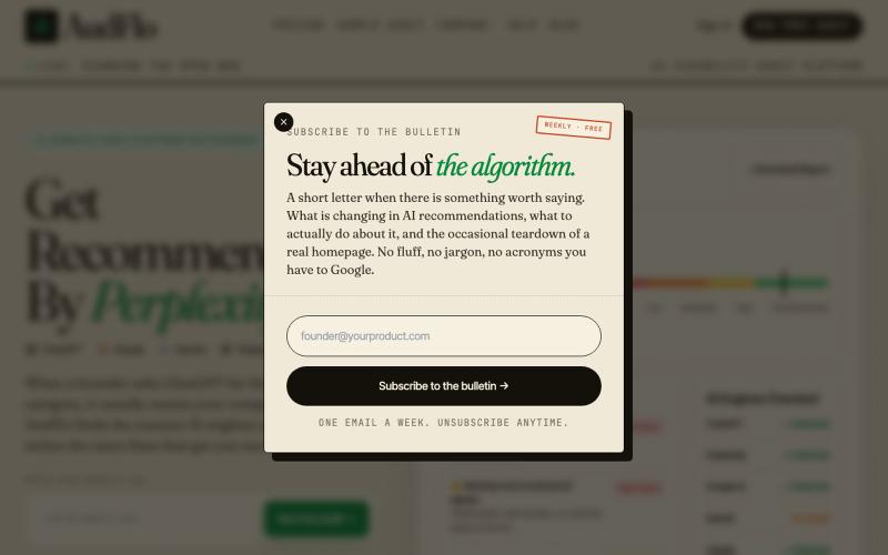 AI Visibility Audit Platform · AudFlo — screenshot