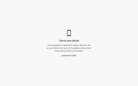 Audioguide.London | Free Audioguide for London's Top Museums & Art Galleries — screenshot