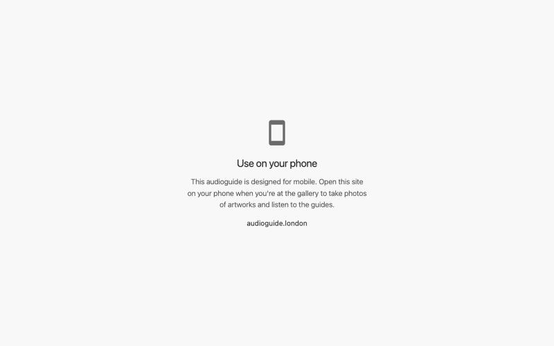 Audioguide.London | Free Audioguide for London's Top Museums & Art Galleries — screenshot