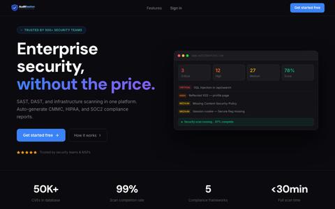 AuditBastion — Free Security Scanning & Compliance Platform — screenshot