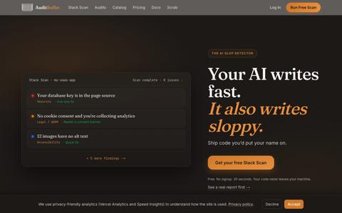 AuditBuffet | The AI Slop Detector — screenshot