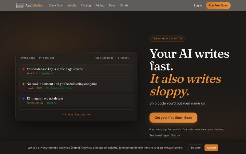 AuditBuffet | The AI Slop Detector — screenshot