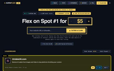 AURAFLEX.lol โฆ Claim #1 Rank โ screenshot