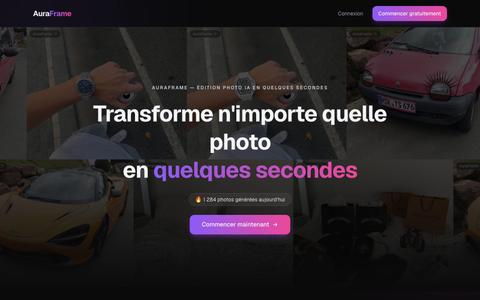 AuraFrame — Retouche photo par IA, remplace ou ajoute des éléments en quelques s — screenshot