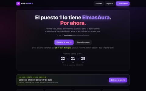 Aura Wars — el ranking público de aura — screenshot